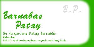 barnabas patay business card